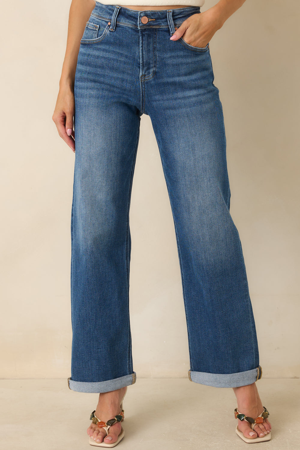 Cuffed-Hem-Medium-Wash-Jeans