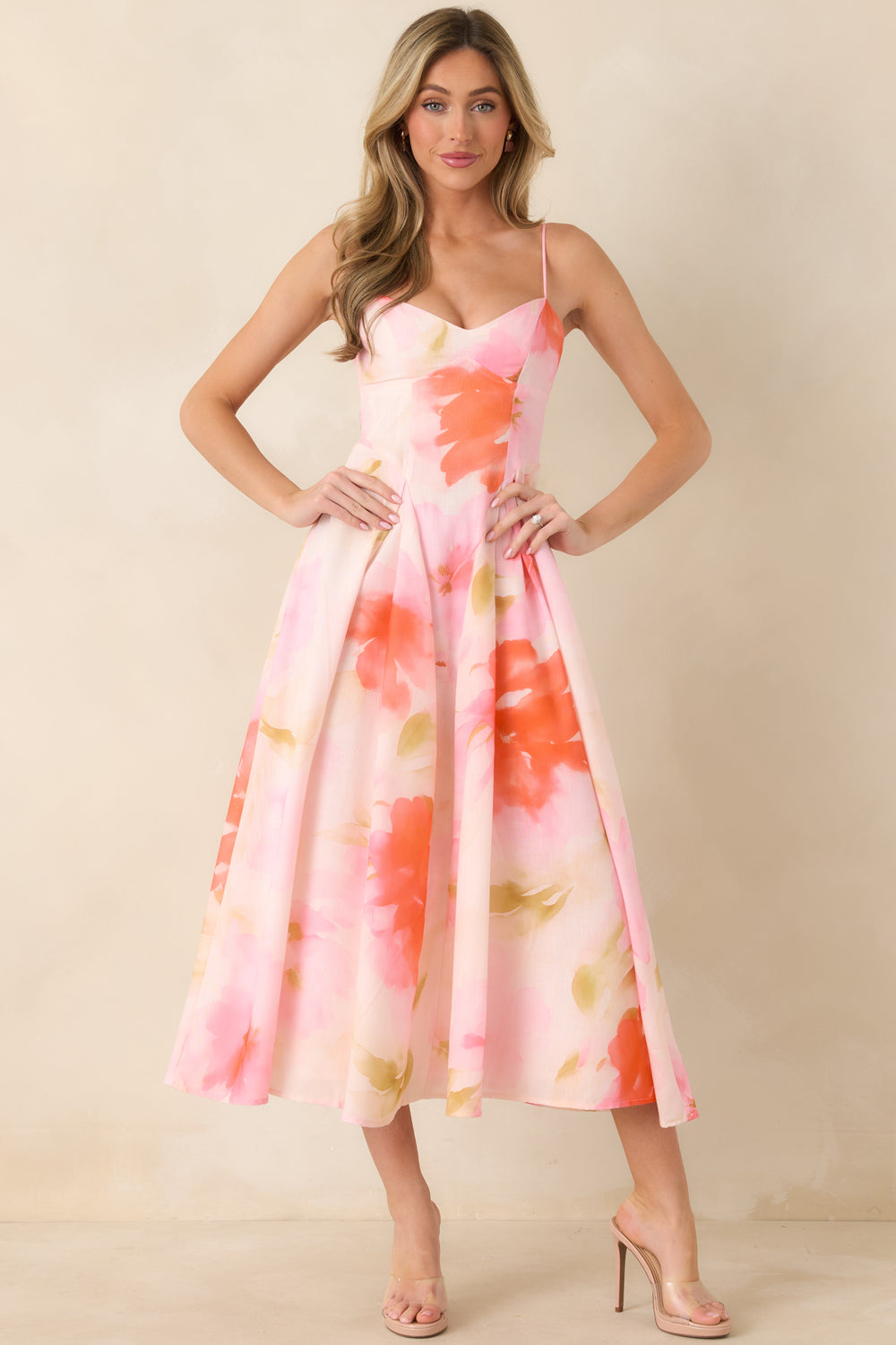Dress-With-Adjustable-Straps-And-Midi-Length-Hem
