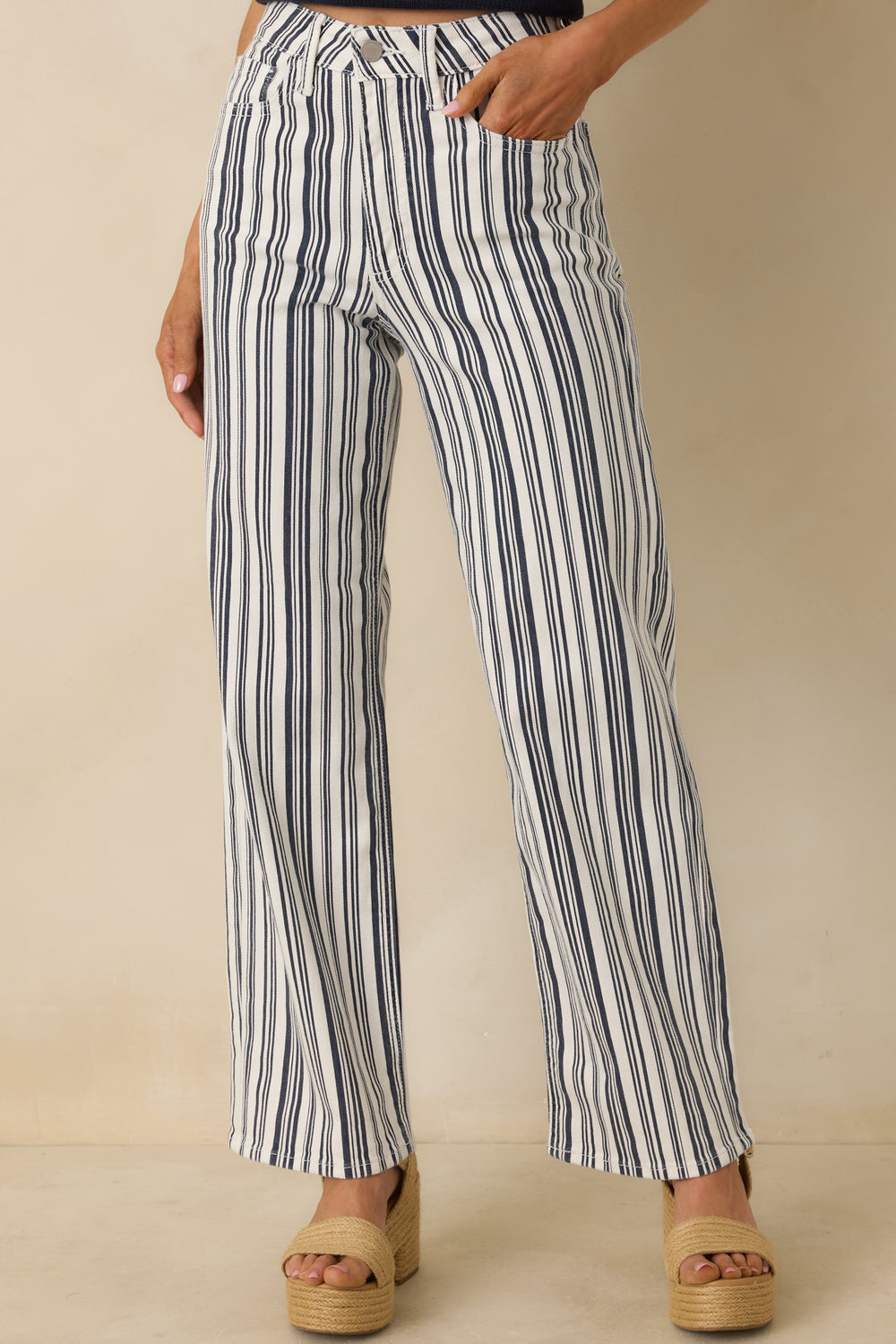 Navy-Striped-Wide-Leg-Pants-High-Rise-Waistband-Closure
