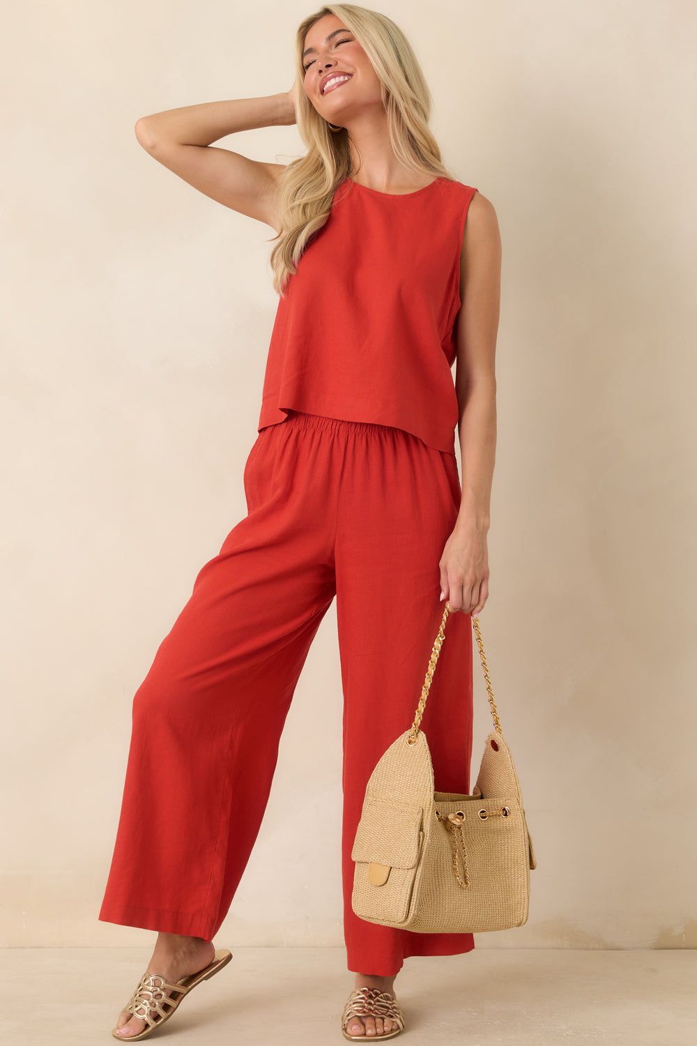 Relaxed-Chili-Red-Tank-With-Boxy-Fit
