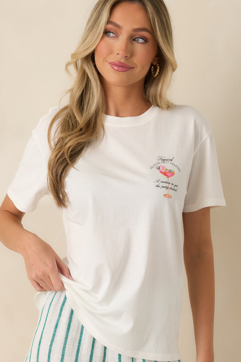 White-Cotton-Tee-Chest-Graphic-Soft-Relaxed-Fabric-Detail