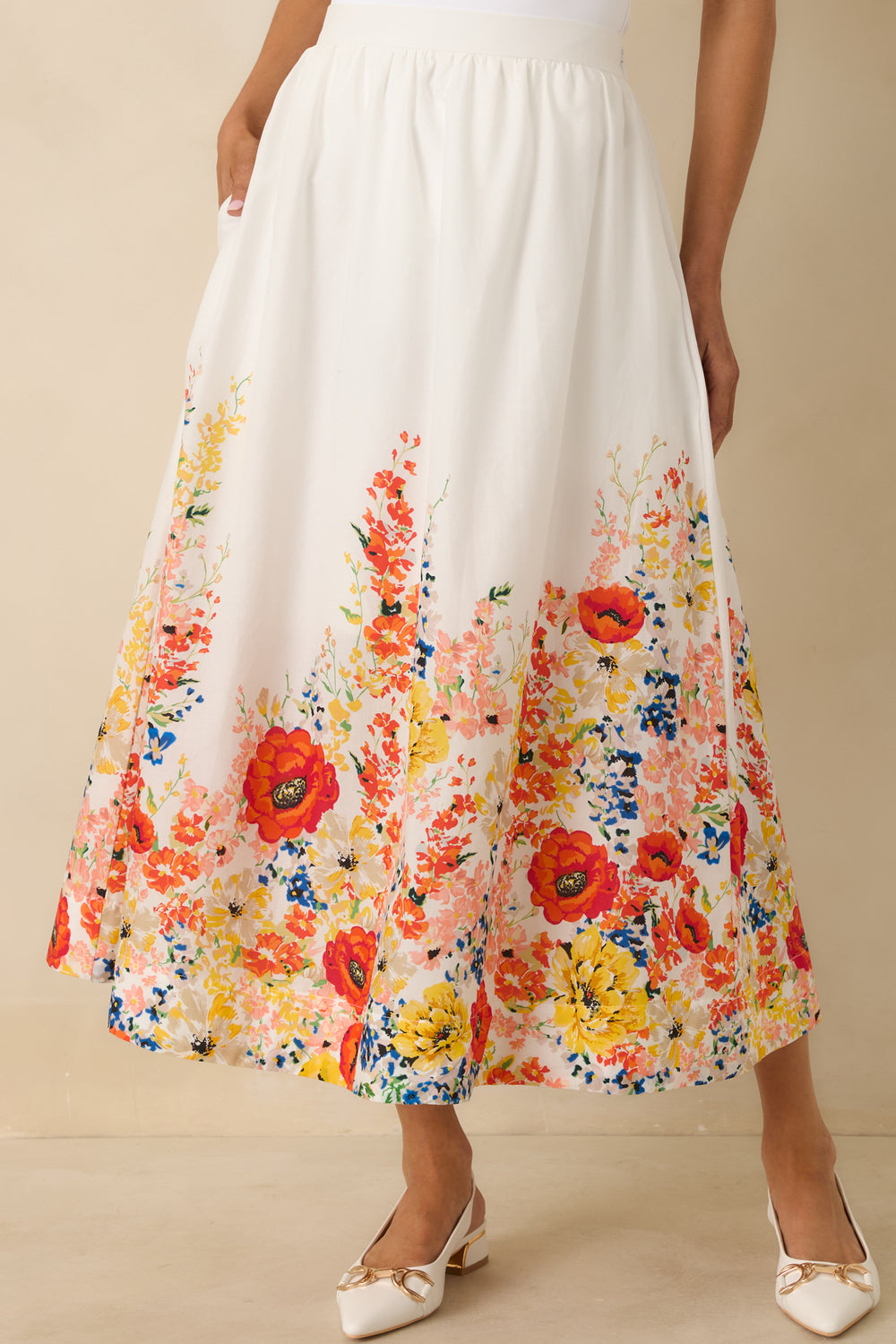White-Maxi-Skirt-High-Rise-Elastic-Waistband-Lightweight-Cotton